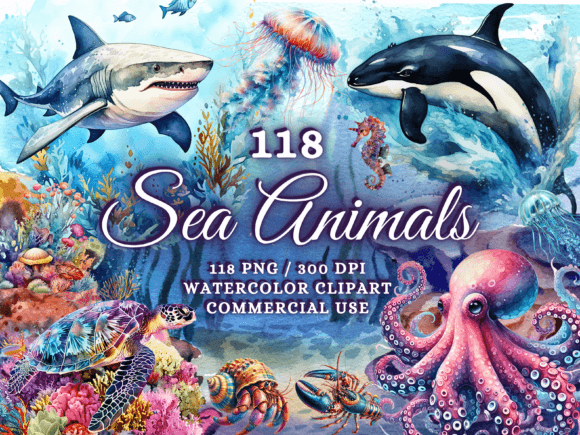 Download Sea Animals Clipart - Sea Animals Png - Png Collection