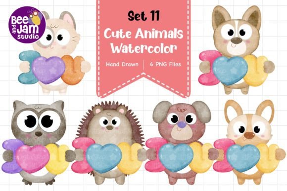Download Cute Watercolor Animal Designs, PNG File - Png Collection