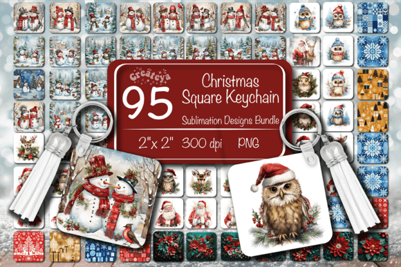 Download Christmas Square Keychain Bundle PNG - Png Collection