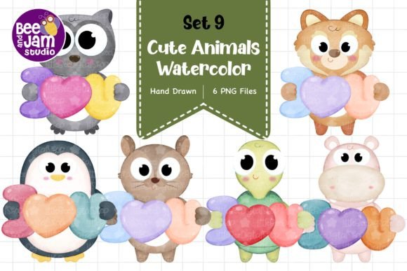 Download Cute Watercolor Animal Designs, PNG File - Png Collection