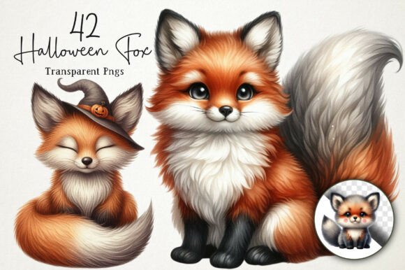 Download Cute Halloween Fox Clipart PNG - Png Collection