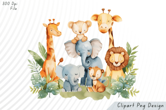Download Cute Safari Animals PNG Clipart - Png Collection