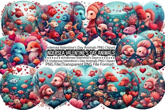Download Undersea Valentine's Day Animals PNG - Png Collection