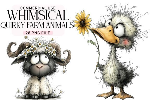 Download Whimsical Quirky Farm Animals PNG - Png Collection