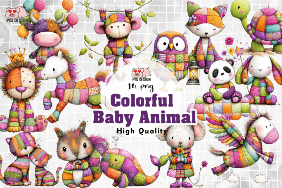 Download Colorful Baby Animal PNG - Png Collection