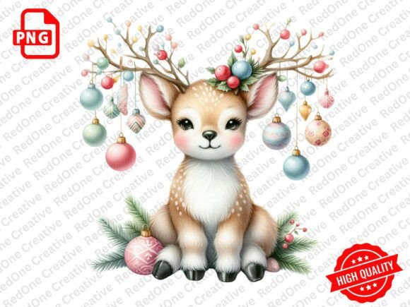 Download Watercolor Christmas Animals PNG - Png Collection