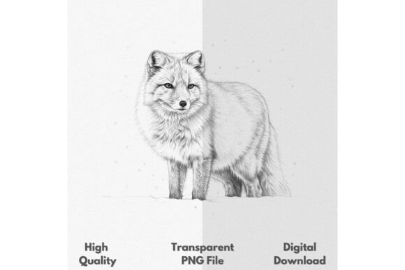 Download Detailed Arctic Fox Snow Scene PNG - Png Collection