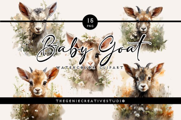 Download Watercolor PNG Baby Goat Clipart - Png Collection