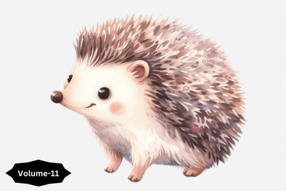 Download Cute Watercolor Hedgehog PNG Clipart - Png Collection