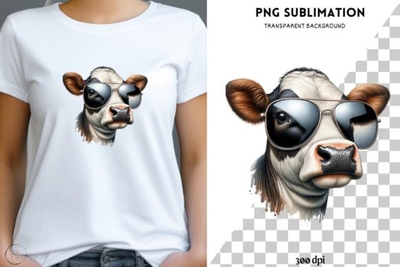 Download Cow in Glasses | Farm Animals PNG - Png Collection