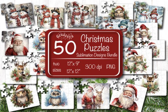 Download Christmas Puzzle PNG Bundle Sublimation - Png Collection