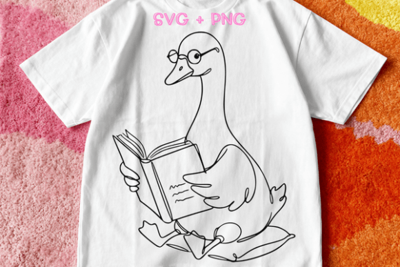 Download Bookworm Goose SVG PNG, Silly Goose Read - Png Collection