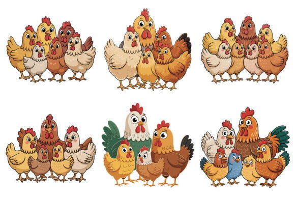 Download Cute Chicken Family PNG Bundle. - Png Collection