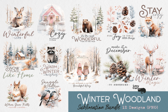 Download Winter Woodland PNG Sublimation Bundle - Png Collection