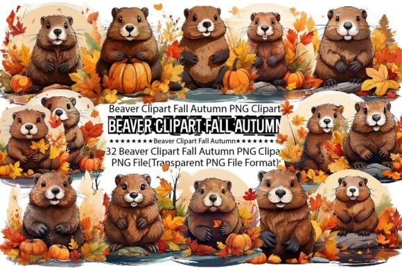 Download Beaver Clipart Fall Clipart Autumn PNG - Png Collection