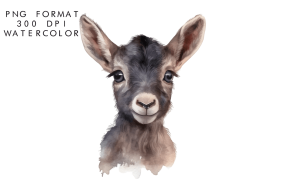 Download Watercolor Baby Goat Clipart - Baby goat Collection