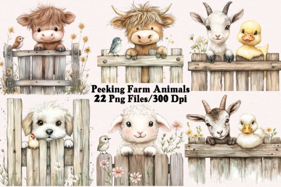 Download Peeking Farm Animals PNG Clipart Bundle - Png Collection