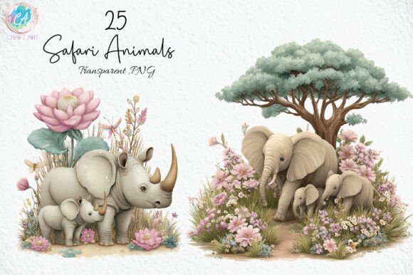 Download Quirky Safari Animals PNG Clipart - Png Collection