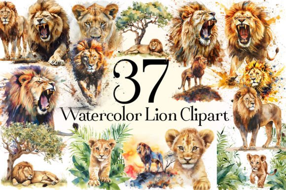 Download Watercolor Lion Clipart, Lion PNG - Png Collection