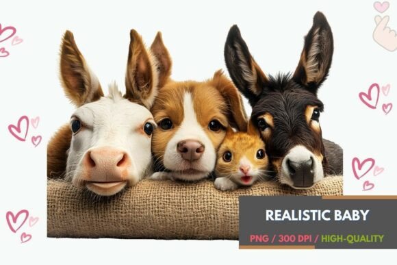 Download Realistic Baby Animal PNG Art - Png Collection