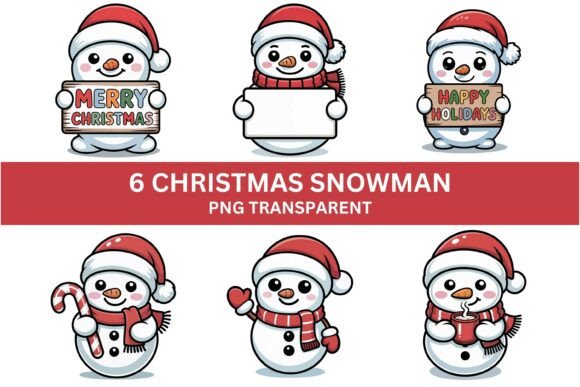 Download 6 Christmas Snowman Clipart PNG - Png Collection
