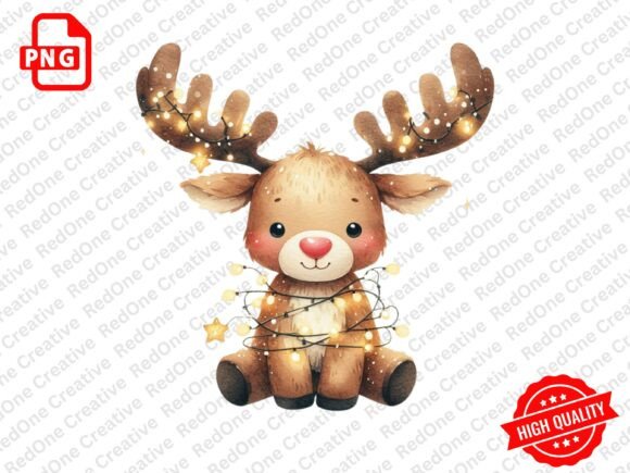 Download Watercolor Christmas Animals PNG - Png Collection