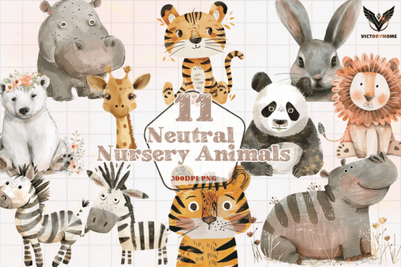 Download Neutral Nursery Animals PNG - Png Collection