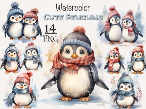 Download Cute Penguin Winter PNG Bundle - Png Collection