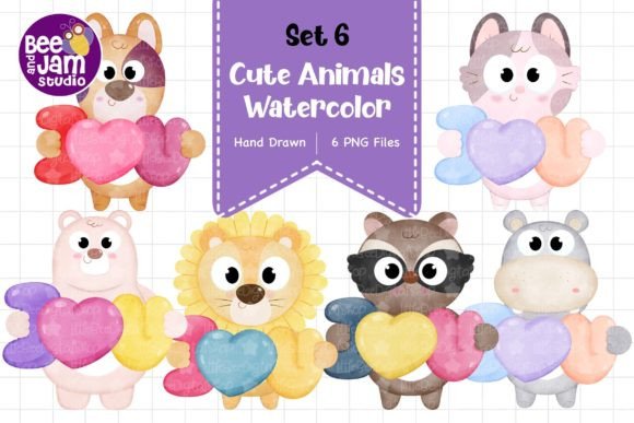 Download Cute Watercolor Animal Designs, PNG File - Png Collection