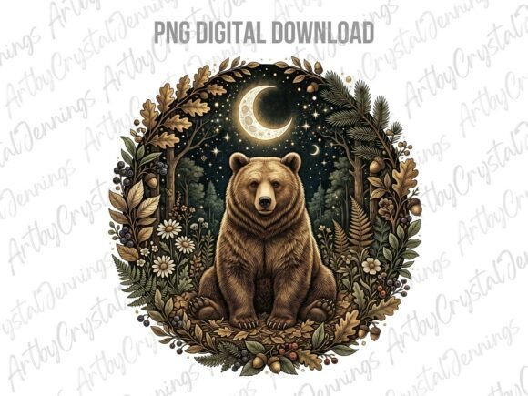 Download Celestial Moon Bear Forest Animal PNG - Png Collection