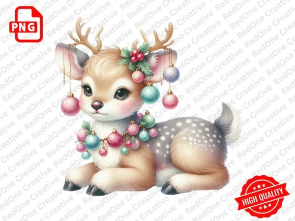 Download Watercolor Christmas Animals PNG - Png Collection