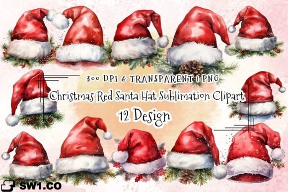 Download Christmas Red Santa Hat Clipart PNG - Png Collection