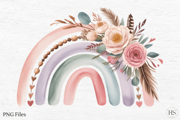Download Floral Boho Rainbow PNG, Valentine PNG - Png Collection