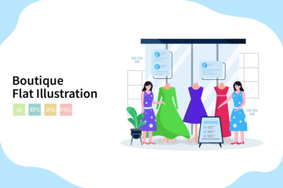 Download Boutique Vector Illustration Flat Design - Boutique Collection