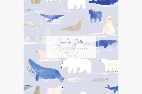 Download Arctic Animals Seamless Pattern PNG - Png Collection