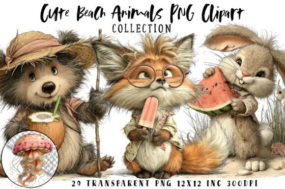 Download Cute Beach Animals PNG Clipart - Png Collection