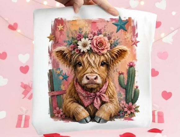 Download Floral Highland Cow PNG - Png Collection