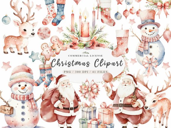 Download Santa Claus Png,Watercolor Christmas PNG - Png Collection