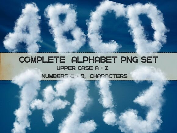 Download Cloud Alphabet Letters and Numbers PNG - Png Collection
