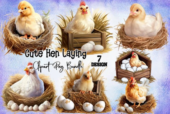Download Cute Hen Laying PNG Clipart - Png Collection