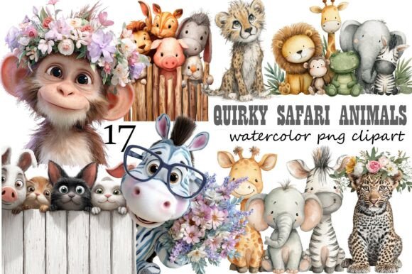 Download Quirky Safari Animals PNG Clipart - Png Collection
