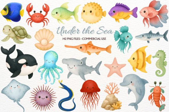 Download Undersea Nursery Sea Animals Clipart PNG - Png Collection