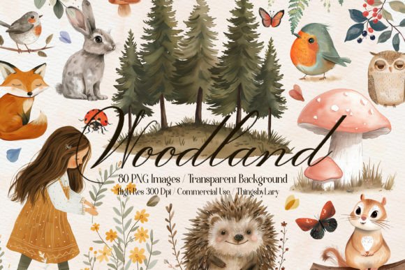 Download Watercolor Woodland Forest Animal PNG - Png Collection
