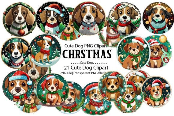 Download Cute Dog Christmas PNG Bundle - Png Collection