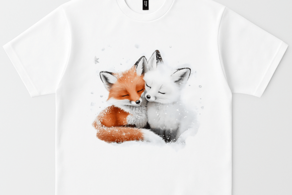 Download Winter Fox Couple PNG Cozy Red &amp; White F - Png Collection