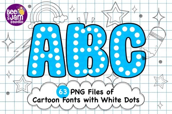 Download Cartoon Retro with White Dots Fonts, PNG - Png Collection