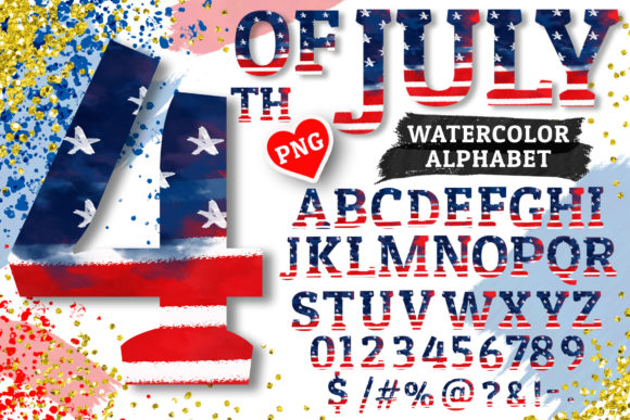 Download 4th of July Alphabet Sublimation PNG - Png Collection