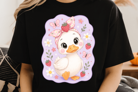 Download Cute Duck Strawberry PNG - Png Collection