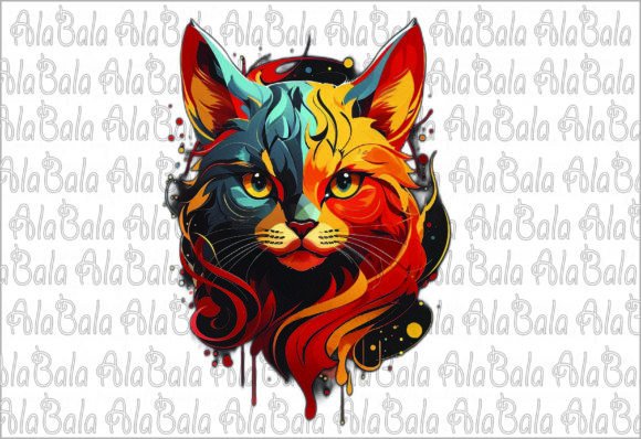 Download Watercolor Cat Png, Sublimation Graphics - Png Collection