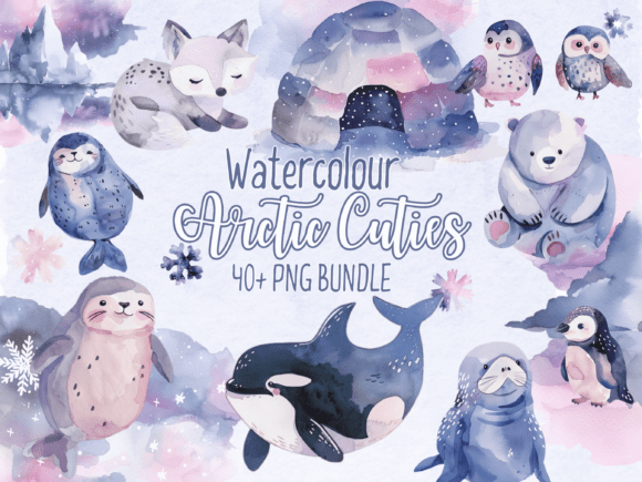 Download Arctic Cuties | Watercolour PNG Set - Png Collection